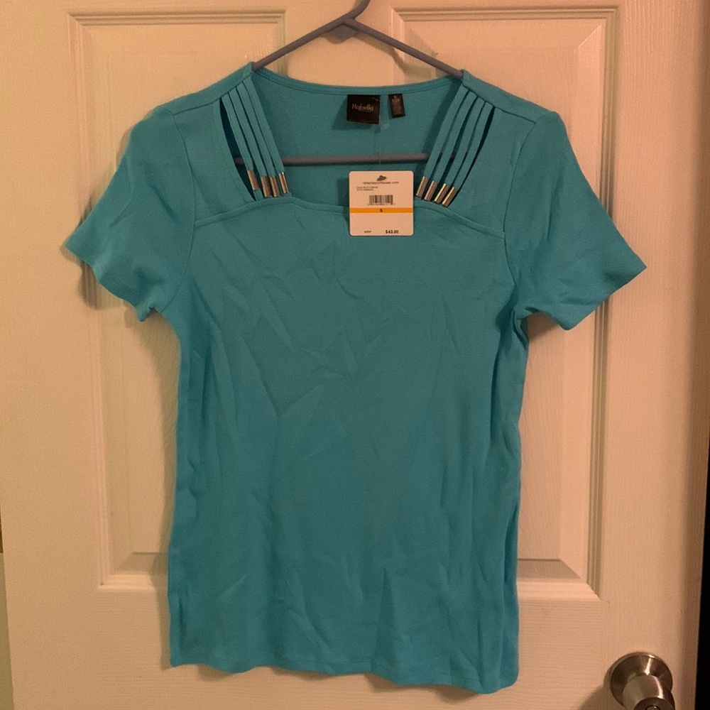 $43 Rafaella sportswear top NWT adjustable front lines - Picture 2 of 5